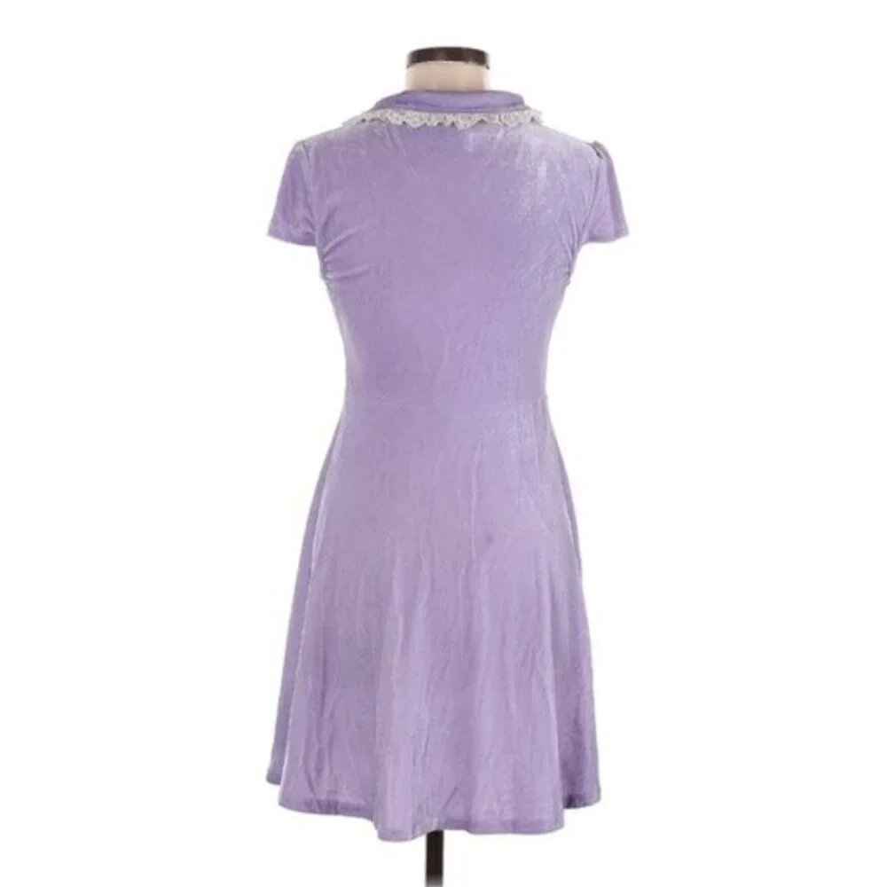KILLSTAR Every Mourning pastel goth mini dress [PASTEL LILAC] - Picture 5 of 8